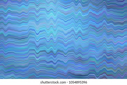 Dark BLUE vector pattern with bent lines. Modern gradient abstract illustration with bandy lines. The elegant pattern for brand book.