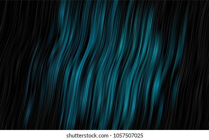 Dark BLUE vector pattern with bent lines. Glitter abstract illustration with wry lines. A completely new template for your business design.
