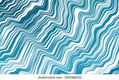 Dark BLUE vector pattern with bent lines. Shining illustration, which consist of blurred lines, circles. A completely new template for your business design.