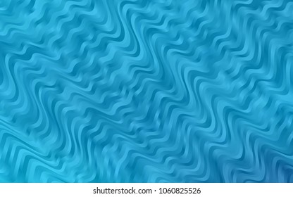 Dark BLUE vector pattern with bent ribbons. Geometric illustration in marble style with gradient.  Brand-new design for your ads, poster, banner.