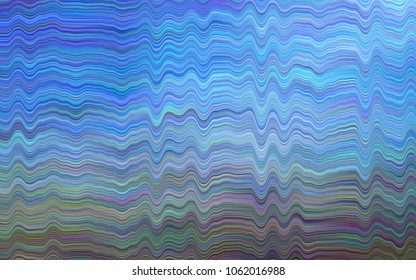 Dark BLUE vector pattern with bent ribbons. Modern gradient abstract illustration with bandy lines. A completely new marble design for your business.