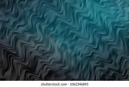 Dark BLUE vector pattern with bent lines. Brand-new colored illustration in marble style with gradient. Marble style for your business design.
