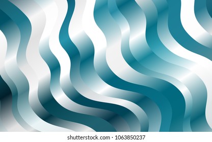 Dark BLUE vector pattern with bent lines. Geometric illustration in marble style with gradient.  Brand-new design for your ads, poster, banner.