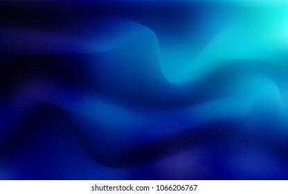 Dark BLUE vector pattern with bent lines. Blurred geometric sample with gradient bubbles.  A completely new memphis design for your business.