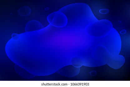 Dark BLUE vector pattern with bent lines. Geometric illustration in memphis style with gradient.  Textured wave pattern for backgrounds.