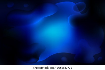 Dark BLUE vector pattern with bent lines. Shining crooked illustration in memphis style. Brand-new design for your ads, poster, banner.
