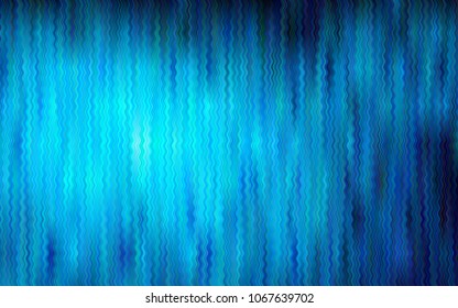Dark BLUE vector pattern with bent lines. Colorful illustration in abstract marble style with gradient. Brand-new design for your ads, poster, banner.