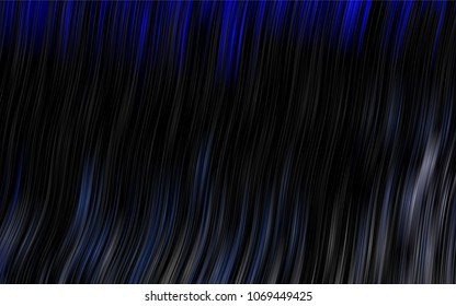 Dark BLUE vector pattern with bent ribbons. Glitter abstract illustration with wry lines. Marble design for your web site.
