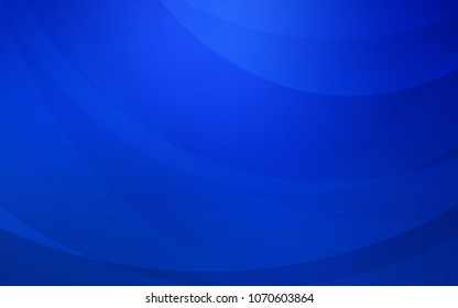 Dark BLUE vector pattern with bent lines. Colorful abstract illustration with gradient lines. The template for cell phone backgrounds.