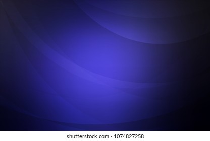 Dark BLUE vector pattern with bent ribbons. Shining crooked illustration in marble style. A new texture for your  ad, booklets, leaflets.