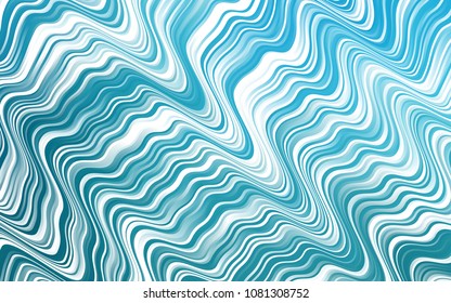 Dark BLUE vector pattern with bent ribbons. Colorful illustration in abstract marble style with gradient. The template for cell phone backgrounds.