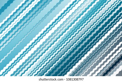 Dark BLUE vector pattern with bent ribbons. Blurred geometric sample with gradient bubbles.  A new texture for your  ad, booklets, leaflets.