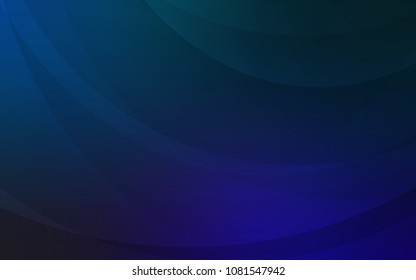 Dark BLUE vector pattern with bent lines. Creative geometric illustration in marble style with gradient. A completely new memphis design for your business.