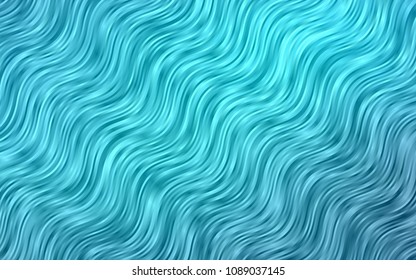 Dark BLUE vector pattern with bent lines. Creative illustration in halftone marble style with gradient. The template for cell phone backgrounds.