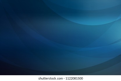 Dark BLUE vector pattern with bent ribbons. A sample with blurred bubble shapes. The best blurred design for your business.