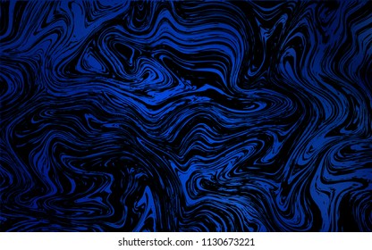 Dark BLUE vector pattern with bent ribbons. An elegant bright illustration with gradient. The best blurred design for your business.