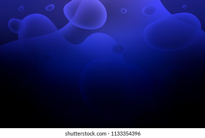 Dark BLUE vector pattern with bent ribbons. Brand-new colored illustration in memphis style with gradient. Memphis design for your web site.