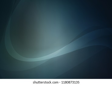 Dark BLUE vector pattern with bent ribbons. Creative illustration in halftone marble style with gradient. New composition for your brand book.