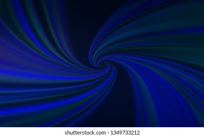 Dark BLUE vector pattern with bent lines. Creative illustration in halftone style with gradient. The best colorful design for your business.