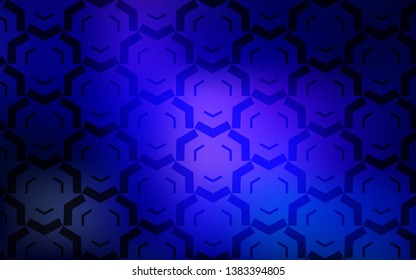 Dark BLUE vector pattern with bent lines. Brand new colorful illustration in simple style. Abstract design for your web site.