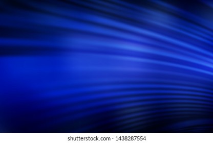 Dark BLUE vector pattern with bent lines. Modern gradient abstract illustration with bandy lines. Pattern for your business design.