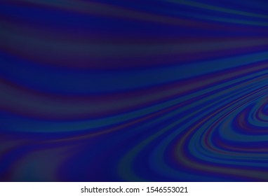 Dark BLUE vector pattern with bent ribbons. Creative geometric illustration in marble style with gradient. A completely new marble design for your business.