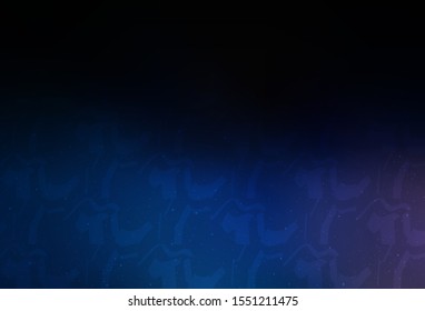 Dark BLUE vector pattern with bent lines. Glitter abstract illustration with wry lines. A completely new template for your design.