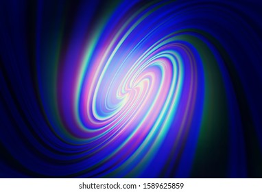 Dark BLUE vector pattern with bent lines. A circumflex abstract illustration with gradient. Abstract design for your web site.