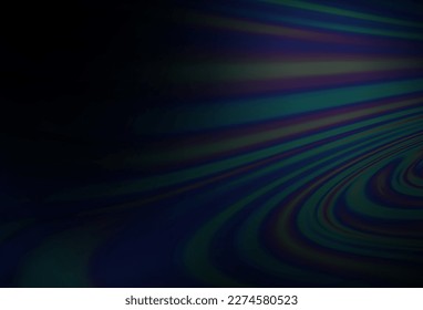 Dark BLUE vector pattern with bent ribbons. Geometric illustration in marble style with gradient.  Marble style for your business design.