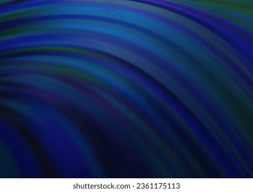 Dark BLUE vector pattern with bent ribbons. Shining crooked illustration in marble style. A new texture for your  ad, booklets, leaflets.