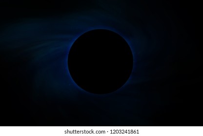 Dark BLUE vector pattern with a black hole, stars. Gradient colorful illustration with a black hole, stars. Black Friday design for ads, commercials.