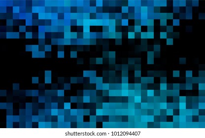 Dark BLUE vector pattern. Brand-new rectangular template. Shining geometric sample. Repeating theme with rectangular shapes. Texture for your design.