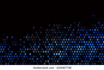 Dark BLUE vector pattern. Brand-new rectangular template. Shining geometric sample. Repeating theme with rectangular shapes. Texture for your design.