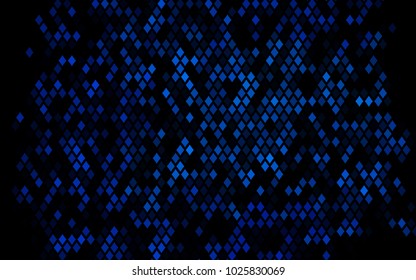 Dark BLUE vector pattern. Brand-new rectangular template. Shining geometric sample. Repeating theme with rectangular shapes. Texture for your design.