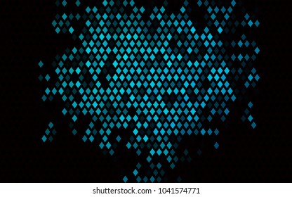 Dark BLUE vector pattern. Brand-new rectangular template. Shining geometric sample. Repeating theme with rectangular shapes. Texture for your design.