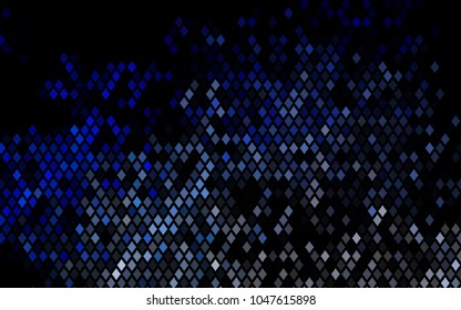 Dark BLUE vector pattern. Brand-new rectangular template. Shining geometric sample. Repeating theme with rectangular shapes. Texture for your design.
