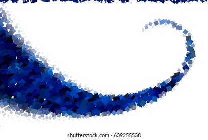 Dark BLUE vector pattern. Brand-new rectangular template. Shining geometric sample. Repeating theme with rectangular shapes. Texture for your design.