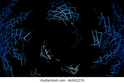 Dark BLUE vector pattern. Brand-new rectangular template. Shining geometric sample. Repeating theme with rectangular shapes. Texture for your design.