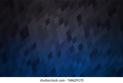 Dark BLUE vector pattern. Brand-new rectangular template. Shining geometric sample. Repeating theme with rectangular shapes. Texture for your design.