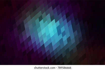 Dark BLUE vector pattern. Brand-new rectangular template. Shining geometric sample. Repeating theme with rectangular shapes. Texture for your design.
