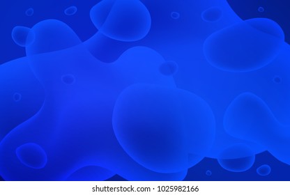 Dark BLUE vector pattern with bubble shapes. Brand-new colored illustration in memphis style with gradient. New composition for your brand book.