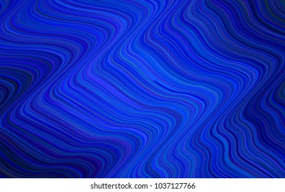 Dark BLUE vector pattern with bubble shapes. Blurred geometric sample with gradient bubbles.  A completely new memphis design for your business.