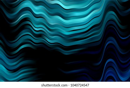 Dark BLUE vector pattern with bubble shapes. A vague circumflex abstract illustration with gradient. Textured wave pattern for backgrounds.