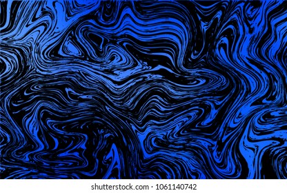 Dark BLUE vector pattern with bubble shapes. Geometric illustration in marble style with gradient.  Marble design for your web site.