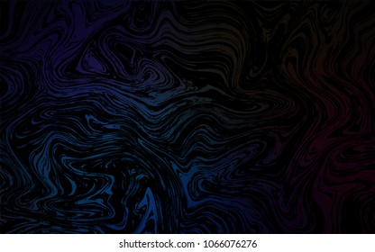Dark BLUE vector pattern with bubble shapes. Glitter abstract illustration with wry lines. A new texture for your  ad, booklets, leaflets.