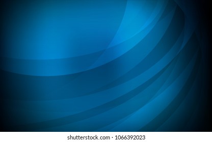 Dark BLUE vector pattern with bubble shapes. Modern gradient abstract illustration with bandy lines. A completely new template for your business design.