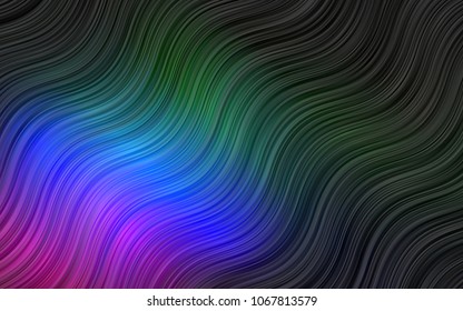 Dark BLUE vector pattern with bubble shapes. Colorful abstract illustration with gradient lines. A new texture for your  ad, booklets, leaflets.