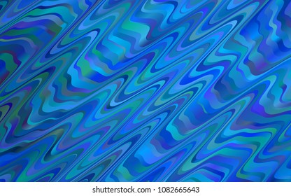 Dark BLUE vector pattern with bubble shapes. Modern gradient abstract illustration with bandy lines. Textured wave pattern for backgrounds.