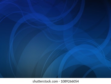 Dark BLUE vector pattern with bubble shapes. Shining crooked illustration in marble style. The best blurred design for your business.