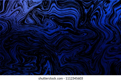 Dark BLUE vector pattern with bubble shapes. Shining illustration, which consist of blurred lines, circles. Textured wave pattern for backgrounds.